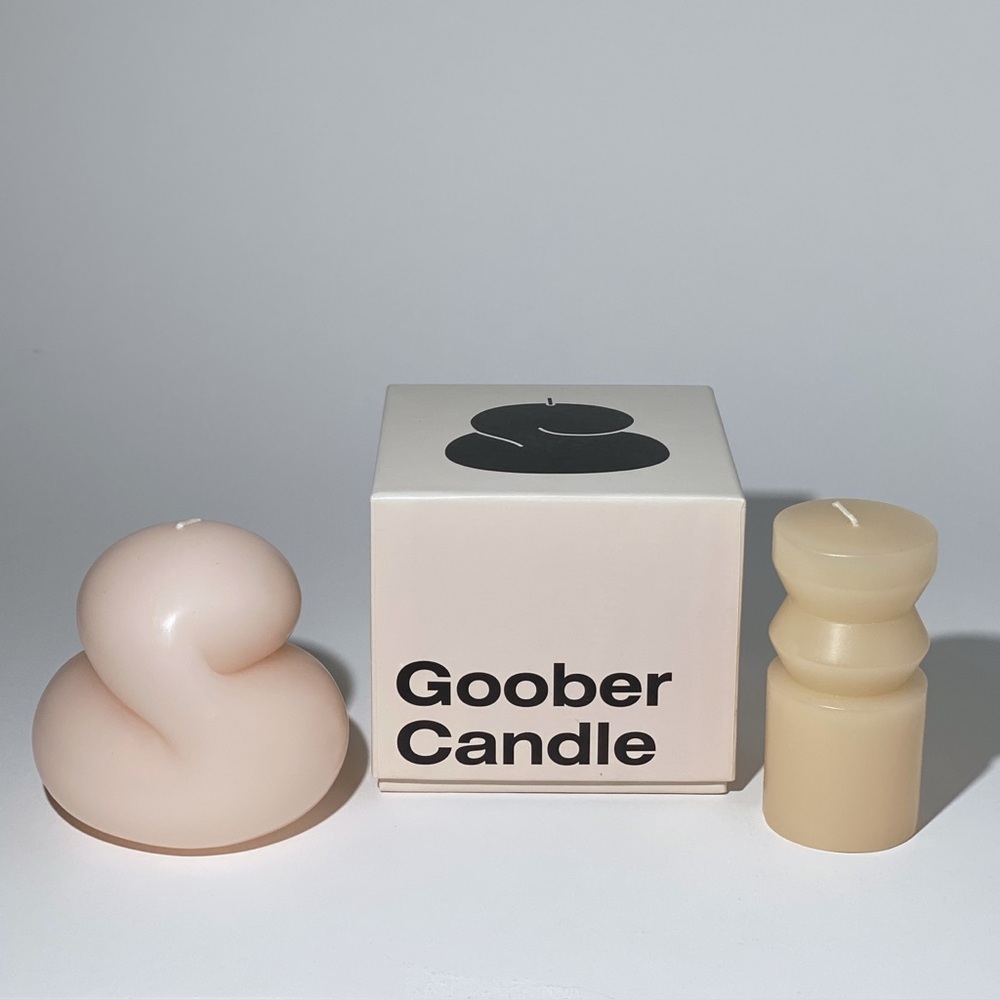Areaware Goober Candle and Areaware Totem Candle